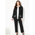 thumbnail image 2 of Catherines Women's Plus Size Ponte Jewel Neck Blazer, 2 of 3
