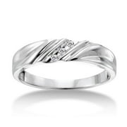 1/20 Carat Diamond Men's Three Stone Band