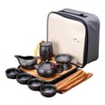 thumbnail image 1 of Toystoory Juego de tetera portátil de arcilla púrpura lisa y estable de cerámica para los amantes del té que viajan Teteras Viaje a Houde Zawu, 1 of 6