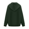 thumbnail image 4 of EANJE Women's Fashion Hoodies & Sweatshirts Fashion Half Zip Sweatshirt Oversized Long Sleeve Lapel Neck Polo Fall Solid Color Blouse Clothes Dark Green XL, 4 of 6
