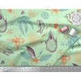 thumbnail image 3 of Soimoi Poly Georgette Fabric Floral,Ginger & Lemon Slice Vegetable Decor Fabric Printed Yard 52 Inch Wide, 3 of 3