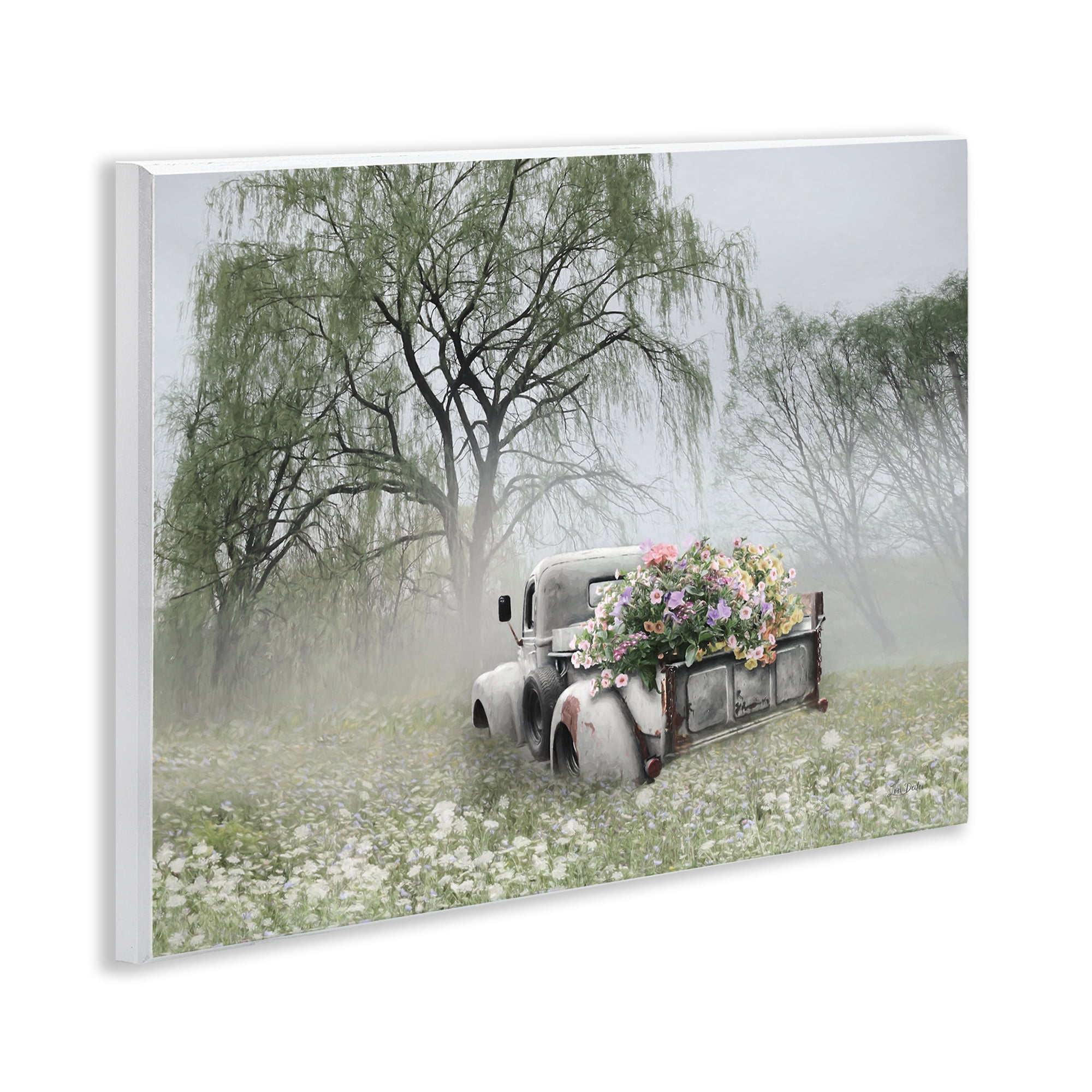 Stupell Industries Overgrown Floral Truck Plants & Flowers Photography Unframed Art Print Wall Art, 14 x 11