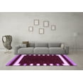 thumbnail image 3 of Ahgly Company Indoor Square Abstract Purple Contemporary Area Rugs, 5' Square, 3 of 4