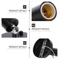 thumbnail image 3 of RUNROTOO Bulb Base Lamp Socket Adapter Black Light Socket Outlet 1 Set, 3 of 7