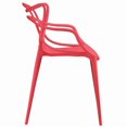 thumbnail image 3 of Modway Entangled 18" Modern Style PP Plastic Dining Chairs, Set of 2, Red, 3 of 4