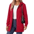 thumbnail image 3 of MOSHU Plus Size Women Zip Up Hoodies Long Sleeve Cotton Fleece Sweatshirts for Women Casual Hooded Jackets Fall Tops with Pockets, 3 of 10