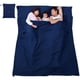 thumbnail image 1 of Saco de dormir de viaje ultraligero sucio Tejido de poliéster, azul claro de luna 180 cm, 1 of 5