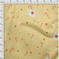 thumbnail image 4 of oneOone Cotton Jersey Yellow Fabric Christmas Quilting Supplies Print Sewing Fabric By The Yard 58 Inch Wide, 4 of 4