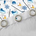 thumbnail image 4 of jejeloiu Sice Hockey Sport Blackout Curtains Set of 2 (52x84 Each),Ball Game Gaming Window Curtains,Blue Cute Snowflake Curtains and Drapes For Boys Teens,Breathable Home Decor, 4 of 6