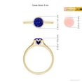 thumbnail image 4 of ANGARA Natural Classic Bezel-Set Round Tanzanite Floral Engagement Ring in 14K Yellow Gold for Women (Size-6mm) | December Birthstone, Anniversary, Jewelry Gift for Women | Natural Tanzanite Ring, 4 of 8
