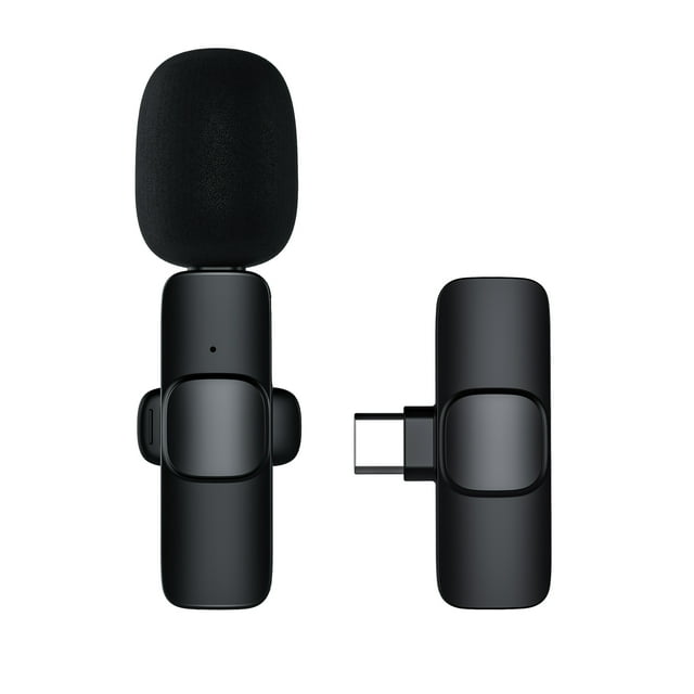 Mini Wireless Lavalier Microphone 360° Omnidirectional Lapel Mic Noise Reduction Compatible with Type-C Android Smartphone Tablet for YouTube Facebook Live Streaming Video Recording Vlog Interview