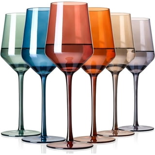 Bormioli Rocco Romantic Set Of 6 Stemware Glasses, 10.75 Oz. Colored  Crystal Glass, Pastel Green, Made In Italy : Target