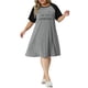 thumbnail image 2 of FAB CURVES Camisón de Talla Grande para Mujeres con Manga Corta, Camisetas Gráficas Lindas, Vestido de Dormir, Ropa de Dormir 1X Gris, 2 of 5