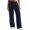 Navy, variant on MAIHAN Women Elastic Waist Loose Fit Casual Sweat Trousers Outer Side Cargo Pockets Straight Wide Leg Cut For Halloween Outside Functions Christmas Seasonal Festive Occasion (Red,M)