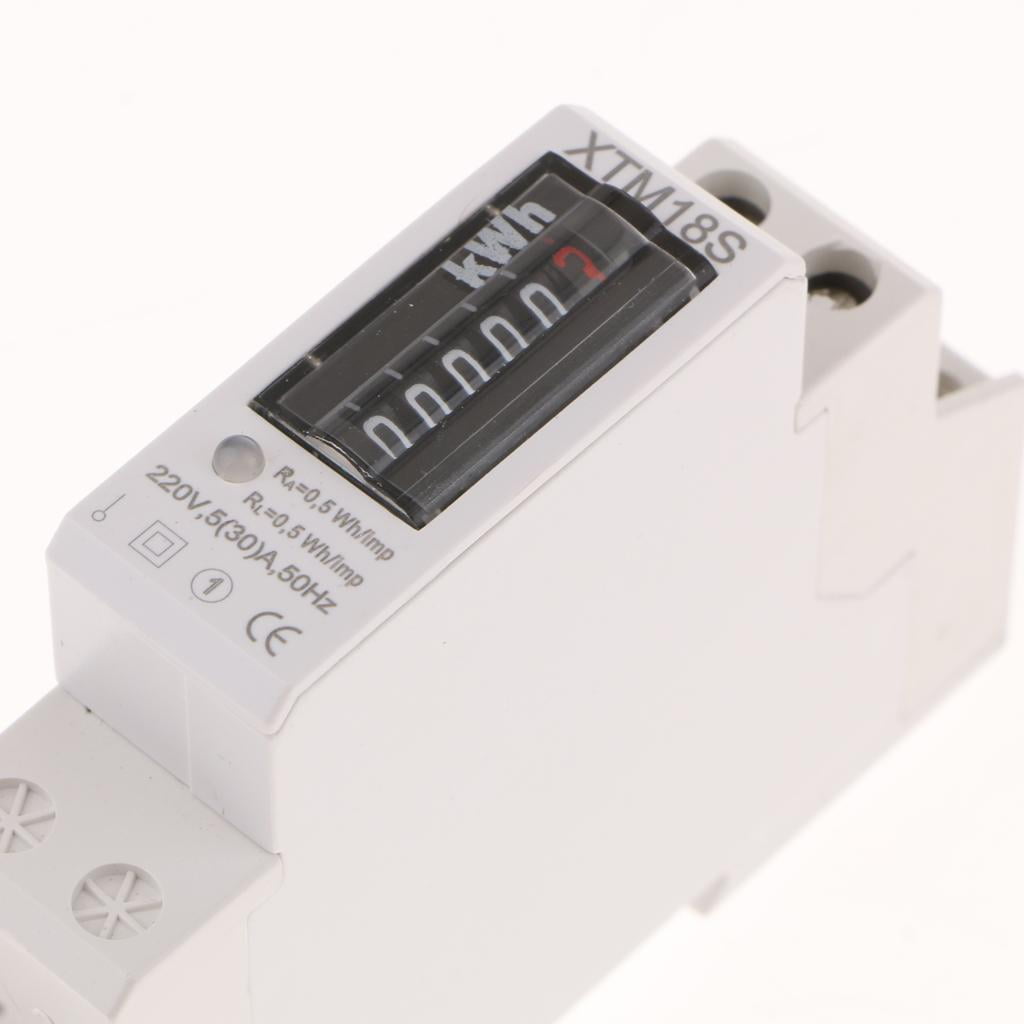Miulika Single-phase Single-pole Wire Output KWh Counter DIN Rail Mounting - Electronic