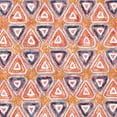 thumbnail image 5 of SAFAVIEH Trace Salazar Geometric Triangles Wool Area Rug, Red/Navy, 6' x 6' Round, 5 of 6