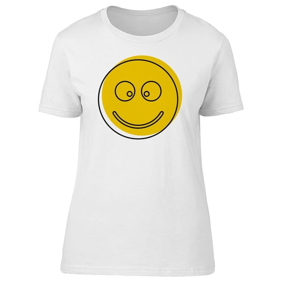 Smiley Face In A Yellow Dot T-Shirt Women -Image by Shutterstock, Female Small