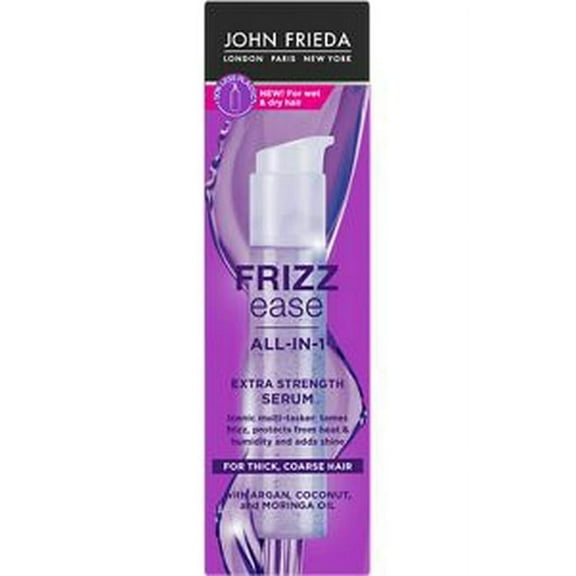 John Frieda Anti Frizz 1.69oz (2 Pack) Extra Strength Hair Serum with Argan Oil