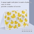 thumbnail image 3 of Yayeee Toggle Light Switch Wall Plate 2-Gang 4.56"x4.48" Decorative Outlet Cover, Yellow Rubber Ducks, 3 of 7