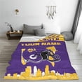 thumbnail image 4 of Custom Minnesota Blanket Personalized Throw Blankets Name and Number for Men Women Boy Football Style Decor Gifts, 4 of 6