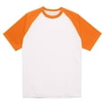 thumbnail image 6 of Godokuleh Men's Raglan Baseball T Shirts Cotton Crew Neck Short Sleeve T-Shirts Casual Soft Vintage Workout Athletic Tee Shirt Orange L, 6 of 6