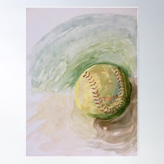 Softball Poster Wall Art, Modern Wall Decor For Living Room Bedroom, 8x12 UNFRAMED