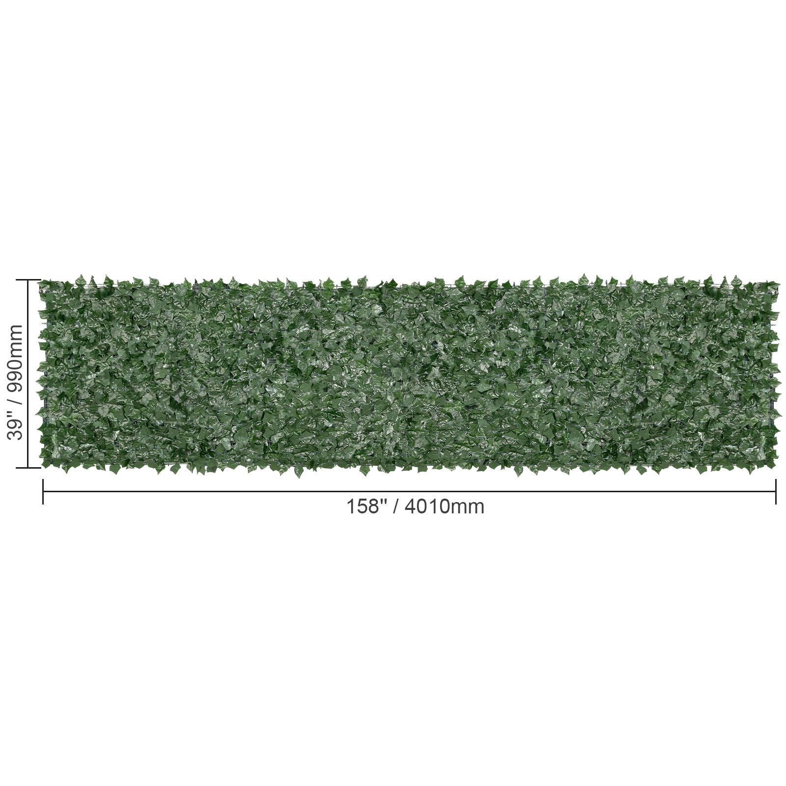 Artificial Ivy Privacy Fence 39x158 Inch UV-Resistant Silk Leaves for Garden Balcony