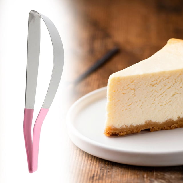 Rebanador de pastel de acero inoxidable BLESIY servidor de pastel rosa