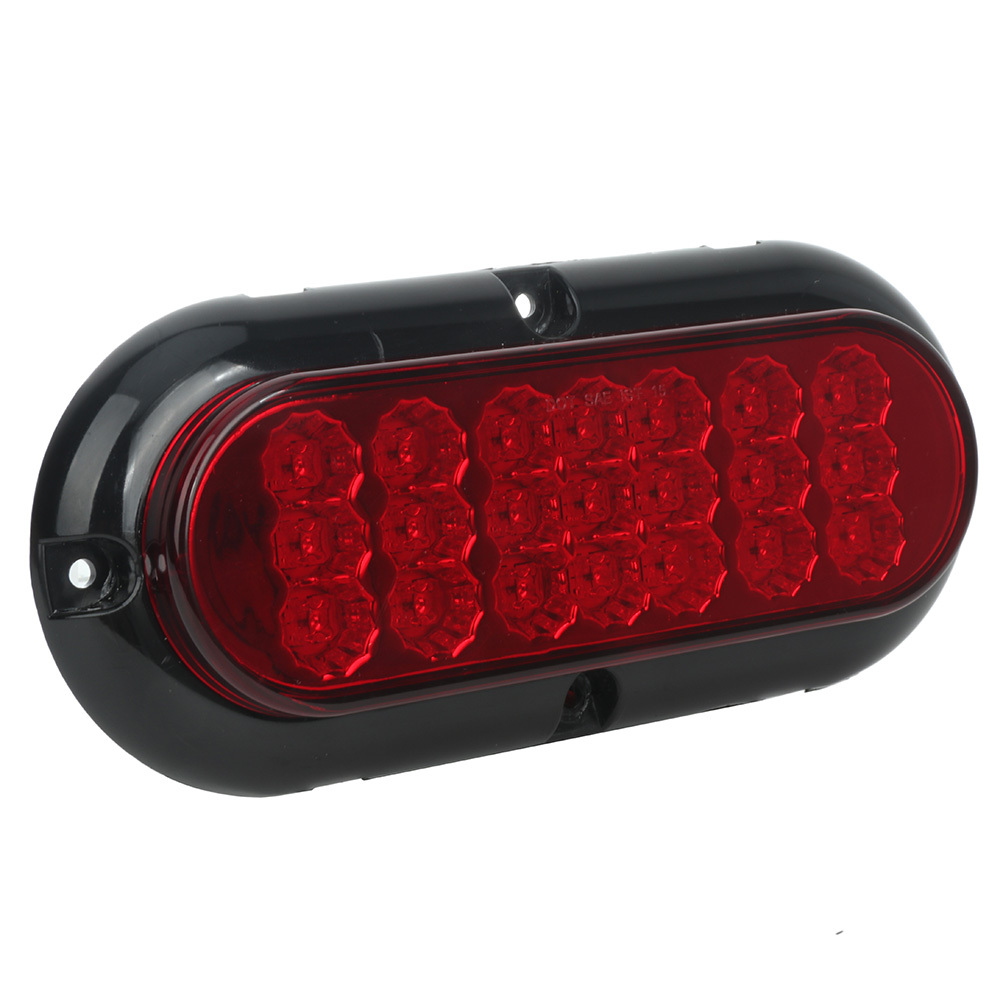 ECCPP Universal 6Pack 6â€ 21 Leds Red Stop Turn Signal Lamp Side Marker Truck Trailer LED Light fit for Truck Pickup Boat SUV Trail LED Side Marker Light