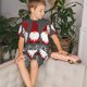 thumbnail image 4 of Fotbe Chillin with My Gonme Pijama Estampada de 2 Piezas para Niños – Ropa de Dormir de Manga Corta Cómoda para Niños y Niñas, Camiseta y Shorts de Algodón-3X-Large, 4 of 6