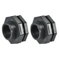 thumbnail image 1 of Unique Bargains G3/4 Female Pipe Fitting PVC Bulkhead Fitting with Silicone Gasket Gray 2 Pack, 1 of 6