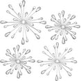 thumbnail image 2 of CCOCC 4 Pcs Starburst Wall Decor Bling Wall Art Crystal Teardrop 3D Hanging Rhinestone Radial Metal Artwork Modern Accent Sculptures Decorations for Living Room Home Office Bedroom(Silver), 2 of 7