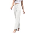 thumbnail image 4 of Uvplove Women's Work Trousers Loose Wide Leg Business Pants Breathable Suit Pants White-S, 4 of 8