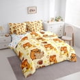 thumbnail image 4 of Homewish Cute Capybara 7-Piece Bedding Comforter Set,Cartoon Animal King Bedding Sets,Yellow Stars Print Bed Sheets For Girls Boys,Luxury Bedroom Decor Reversible, 4 of 9