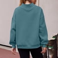 thumbnail image 7 of Ltctricy Womens Mock Neck Sweatshirt Loose Casual Long Sleeve Shirts Fall Fashion Oversized Pullover Tops(Navy,XX-Large), 7 of 7
