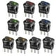 thumbnail image 1 of 10pcs Light Switch 12v Led Toggle Switch 12v 3 Position Latching Spst Switch Round Button For Car Boat Home Appliances, With 5 Color, 1 of 5