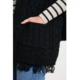 thumbnail image 5 of Aran Woollen Mills Women's Wool Wrap with Pockets, Black, One Size, 5 of 5