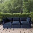 thumbnail image 4 of Patioflare Flexiform Modular 3-Seater Patio Sofa Set, Blue, 4 of 8