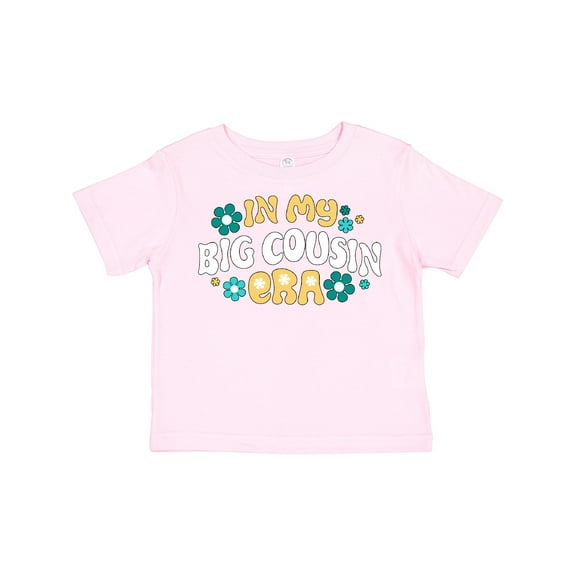 Inktastic In My Big Cousin Era Retro with Flowers Girls Toddler T-Shirt