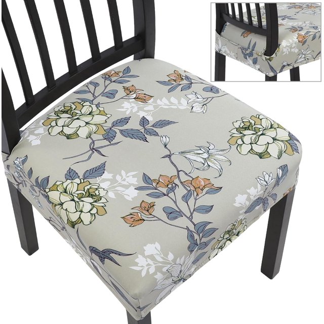 Stretch Dining Chair Seat Covers Set of Soft Removable Washable Seat Covers for Dining Chairs Dining Room Protector (Rear-Cove Butterfly)