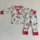 thumbnail image 1 of Conjuntos de ropa de dormir para niños, ropa de dormir con bordado de tres Santas, Top de pantalones a cuadros, pijamas de invierno y Navidad, venta al por mayor, 1 of 4