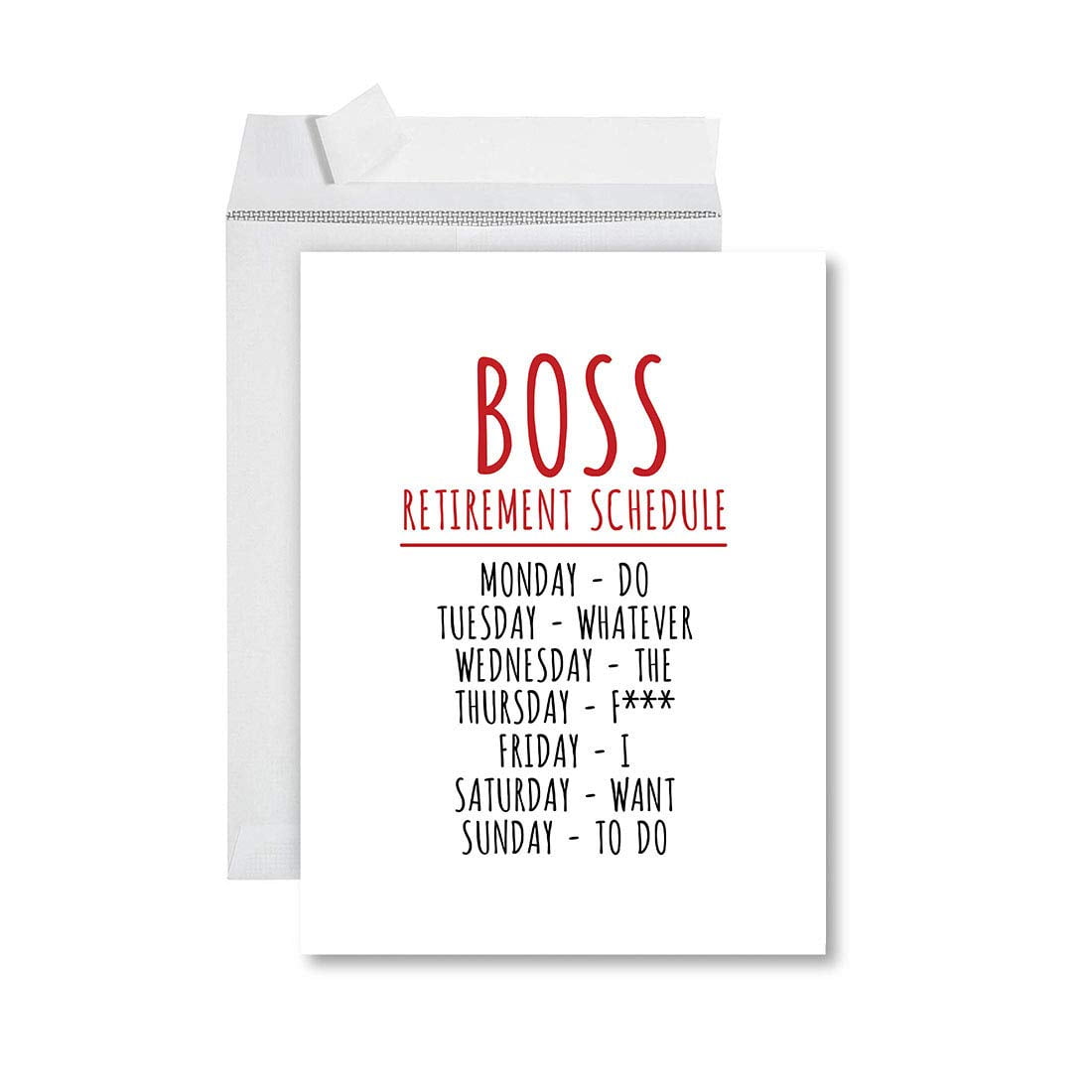 Andaz Press Funny Jumbo Retirement Card With Envelope , Greeting Card