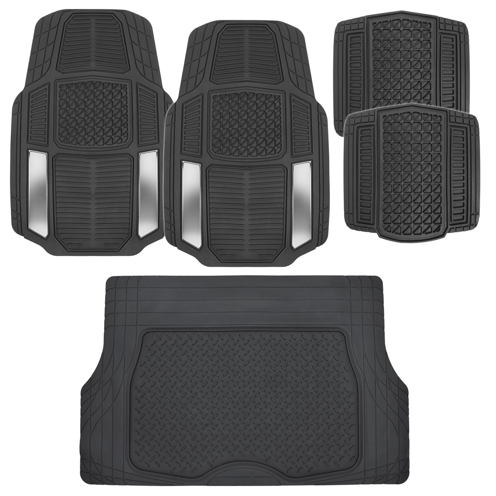 BDK RuggedDuty Car Floor Mats for Auto SUV Van with Cargo Trunk Liner