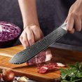thumbnail image 4 of Kitchen Knives Stainless Steel Japanese Chef Knife Damascus Cleaver Santoku Steak Utility Paring Knifes with Unique Shell Handle with Giftbox, 4 of 7