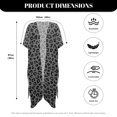 thumbnail image 6 of HELLHERO Leopard Print Pattern Long Kimono Swimsuit Cover Up Polyester Lightweight Free Size Bathing Suit Cover Up for Women, 6 of 6