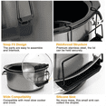 thumbnail image 1 of Slow Cooker Lid Holder Pot Lid Rack with Silicone Sink Stainless Steel Lid Organiser Pot Lid HolderFits Most Slow Cooker, 1 of 7