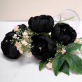 thumbnail image 2 of Efavormart 10 Pack - 3" Black Silk Peony Flower Heads, Artificial Peonies For Flower Arrangement - DIY, Wedding Ceremonies, Bridal Bouquets, Table Centerpieces, Parties, Flower Wreath, Home, 2 of 11