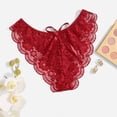thumbnail image 2 of Ropa interior Sexy de encaje sólido para mujer, lencería con lazo calado, bragas, ropa interior para mujer Fridja nalpqowj45718, 2 of 7