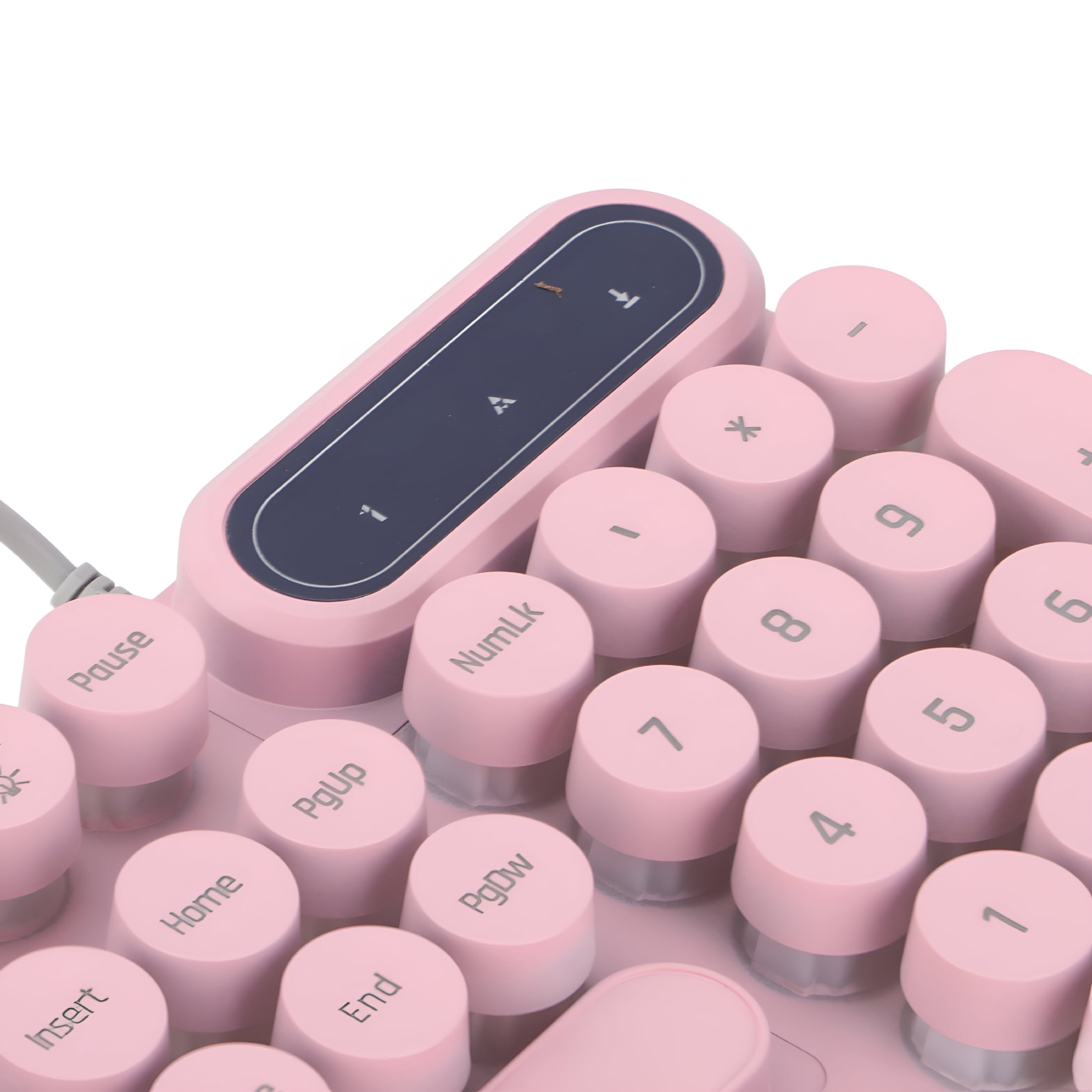 GJX 104-Key Wired Gaming Keyboard,Backlit,Ergonomic,Foldable,Ergonomic Keyboard for Desktop&Laptop Gamers,Pink Keyboard