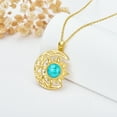 thumbnail image 5 of AOBOCO Crescent Necklace for Women 18K Gold Plated Moon and Sun Pendant with Natural Turquoise Stone Christmas Birthday Jewelry Gifts for Women, 5 of 5